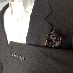 Hart Schaffner Marx Grey‎ Blazer Size 41 Virgin Wool Sport Coat Suit Jacket